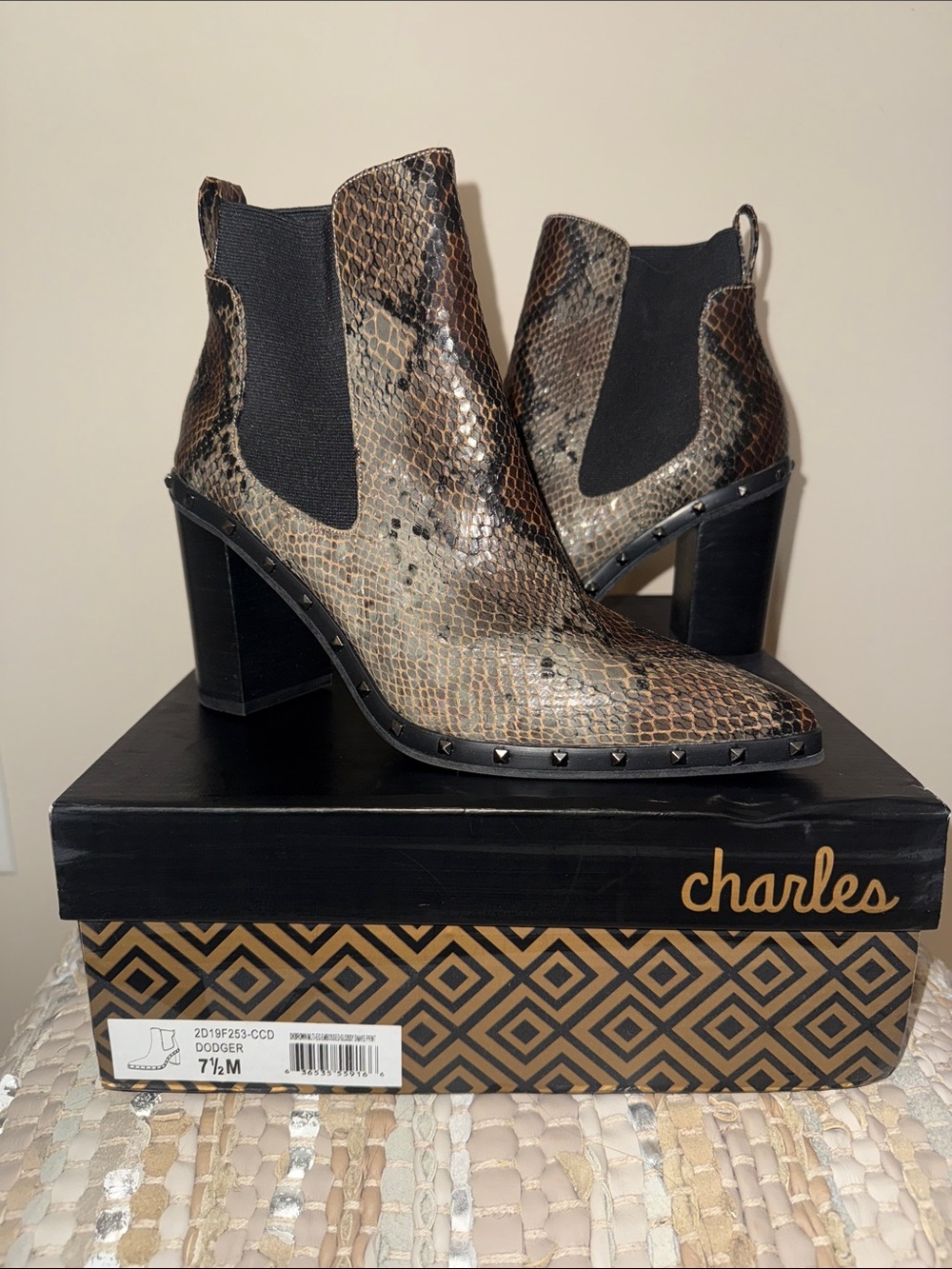 Snakeskin Booties